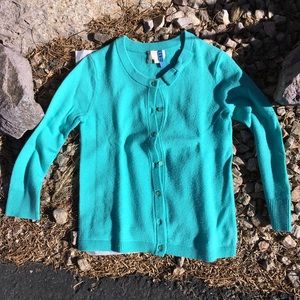 Turquoise Kate Spade 3/4 inch sleeve sweater